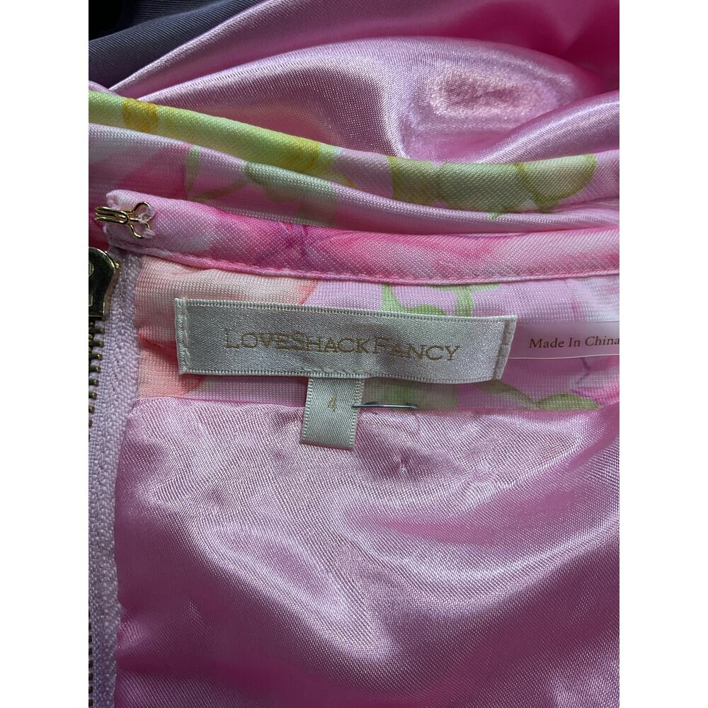 Loveshackfancy 'Nerra' Pink Polyester Mini Ruched… - image 3